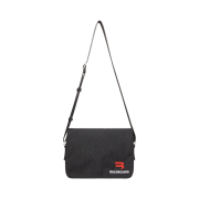 Balenciaga Explorer Small Embroidered Messenger Bag Black