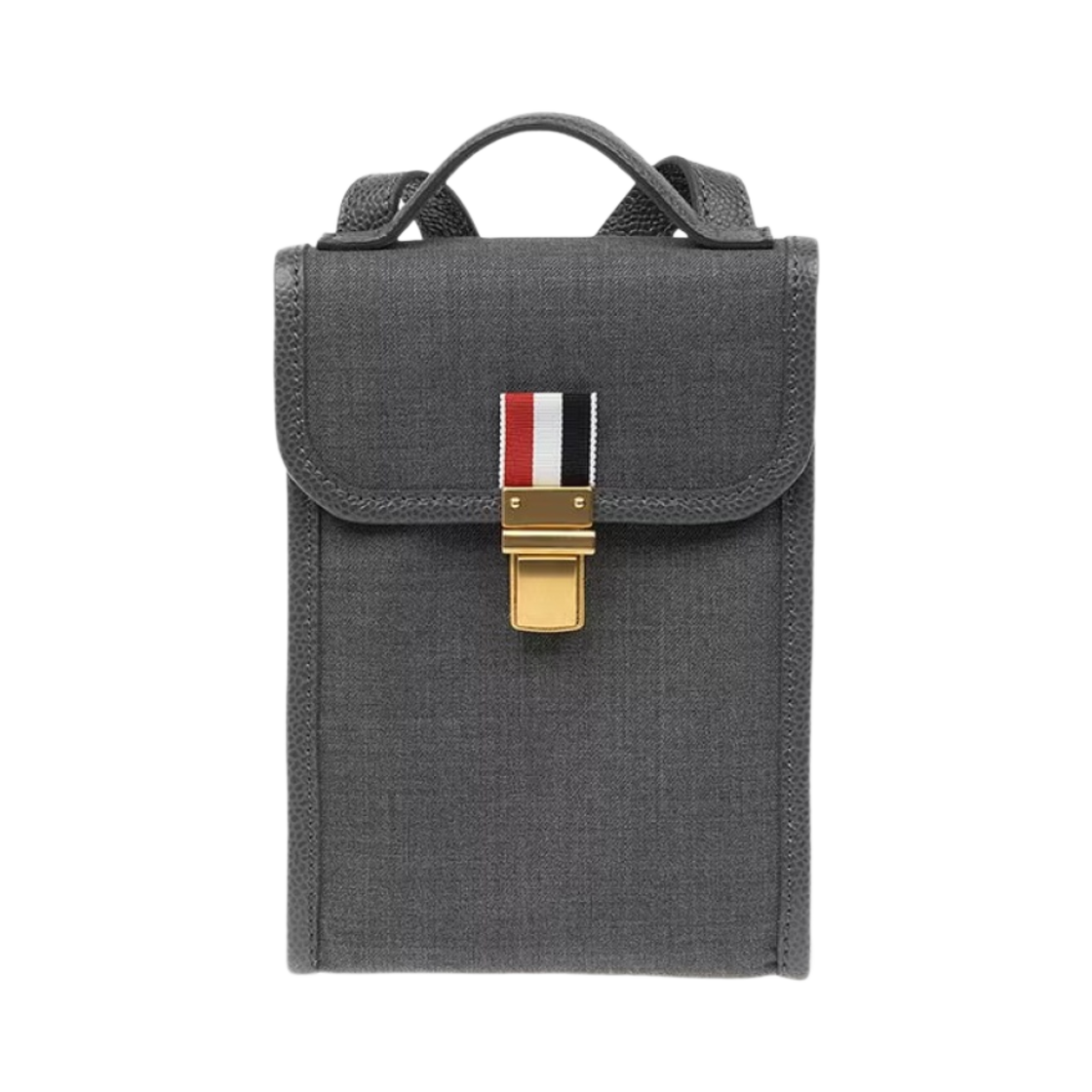 UAC024A-00626-035 Thom Browne Twill Crossbody Bag Medium Grey