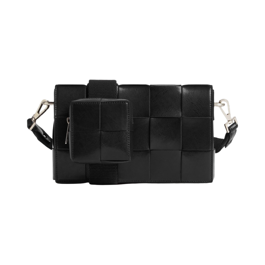 741777V2XU18803 Bottega Veneta Cassettte with Versatile Strap Black - 대표 이미지 #1