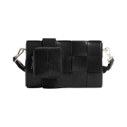Bottega Veneta Cassettte with Versatile Strap Black