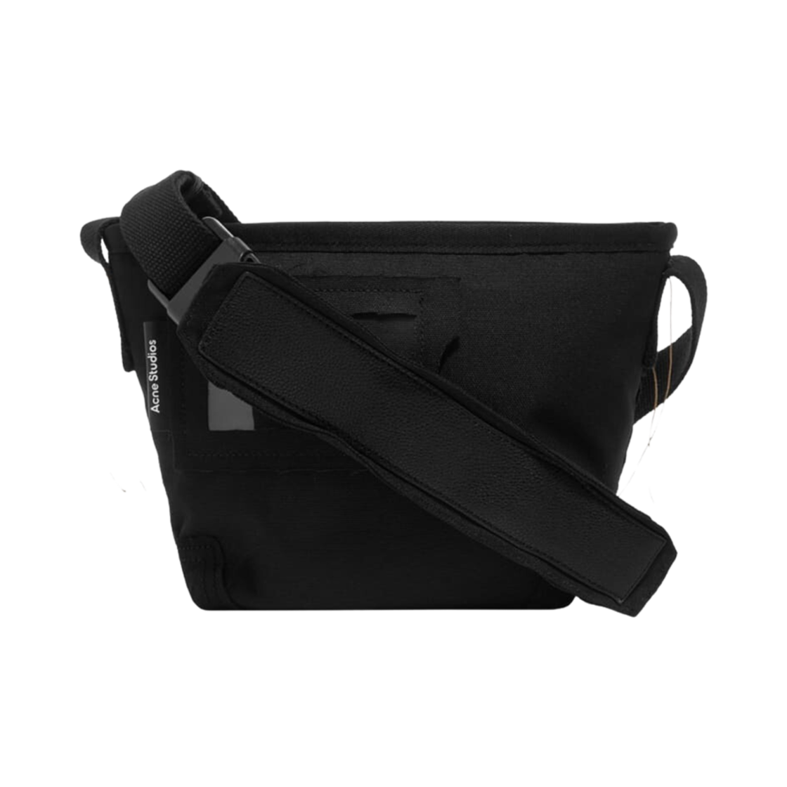 C10047-900 Acne Studios ID Slot Webbing Strap Canvas Messenger Bag Black