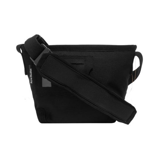 C10047-900 Acne Studios ID Slot Webbing Strap Canvas Messenger Bag Black