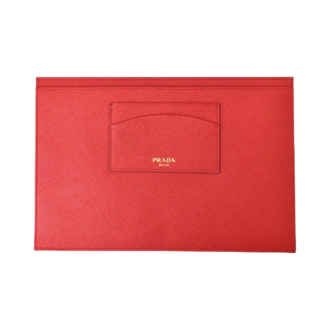 프라다 사피아노 레더 도큐먼트 홀더 블랙 파이어리 레드(Prada Saffiano Leather Document Holder Black Fiery Red) - 5
