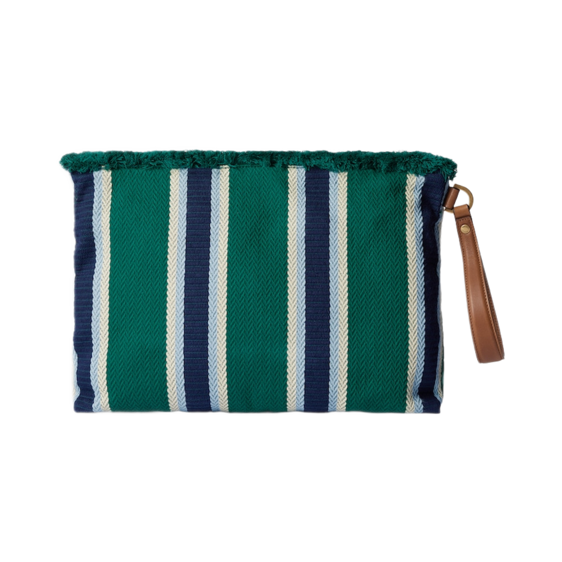 구찌 자수 라지 캔버스 파우치 그린 멀티컬러(Gucci Embroidery Large Canvas Pouch Green Multicolor) - 3