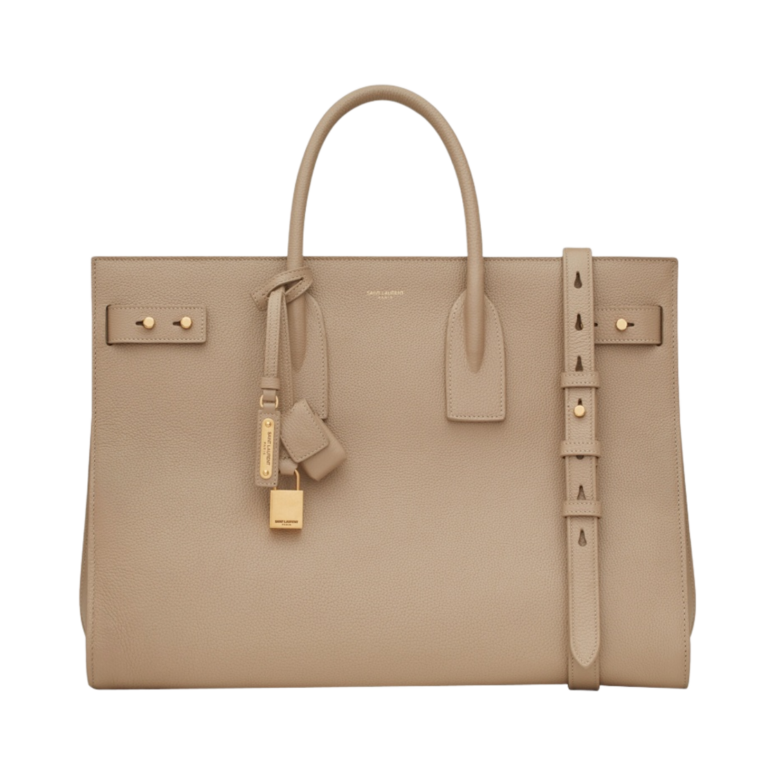 생로랑 삭 드 주르 씬 라지 그레인 레더 더스티 그레이(Saint Laurent Sac De Jour Thin Large In Grained Leather Dusty Grey) - 1