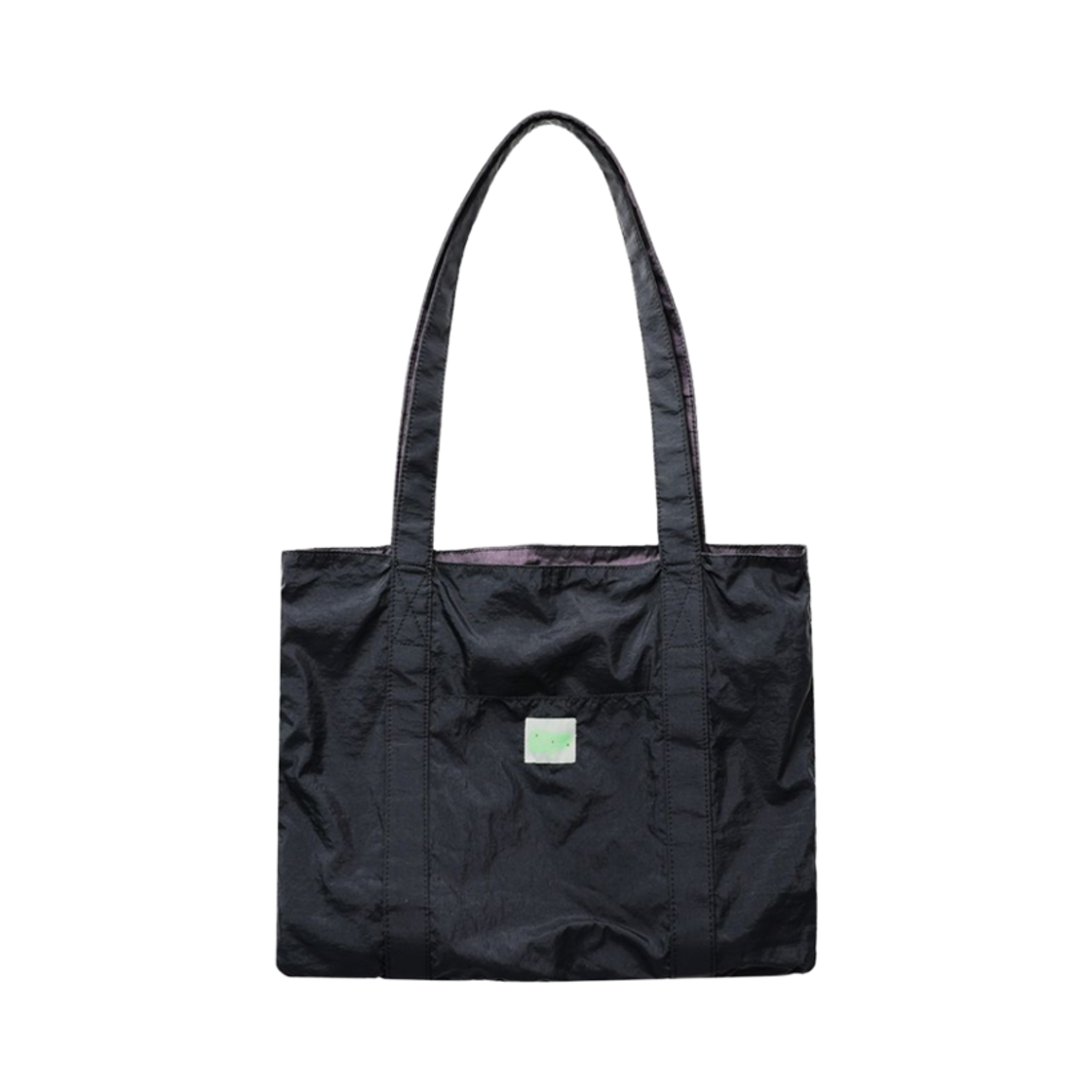 999휴머니티 x 락피쉬 샤이니 토트백 차콜 블랙(999Humanity x Rockfish Shiny Tote Bag Charcoal Black)