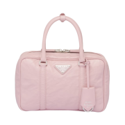Prada Medium Antique Nappa Leather Top Handle Bag Alabaster Pink