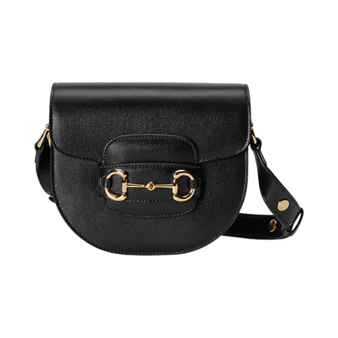 760191-1AAQD-1000 Gucci Horsebit 1955 Mini Rounded Bag Black Leather