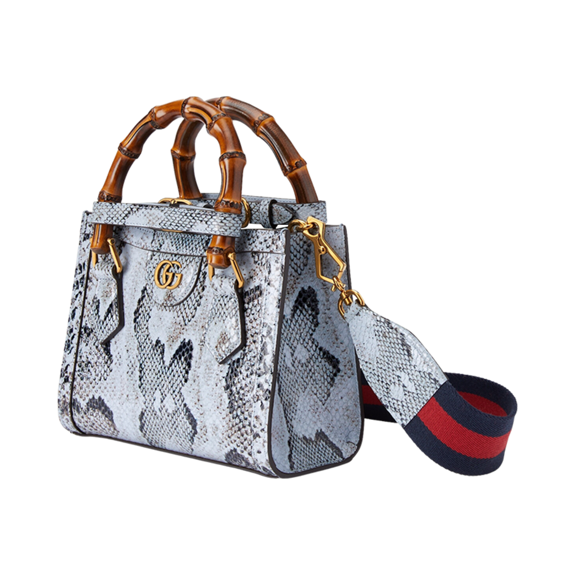 구찌 다이애나 미니 파이썬 토트백 라이트 블루(Gucci Diana Mini Python Tote Bag Light Blue) - 2