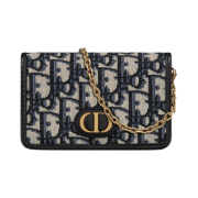 Dior 30 Montaigne Nano Pouch Blue Dior Oblique Jacquard