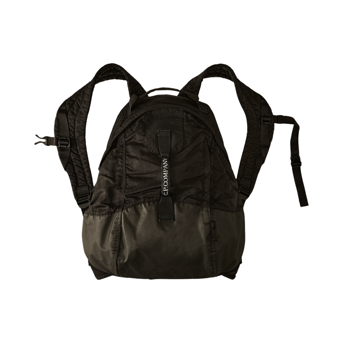 C.P. 컴퍼니 나일론 B 라운디드 백팩 블랙 - 25SS(C.P. Company Nylon B Rounded Backpack Black - 25SS)