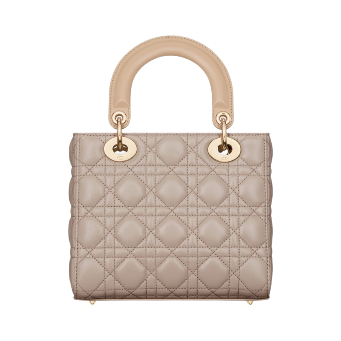 디올 스몰 레이디백 까나쥬 램스킨 투 톤 비스킷 트렌치 베이지(Dior Small Lady Bag Cannage Lambskin Two Tone Biscuit Trench Beige) - 3