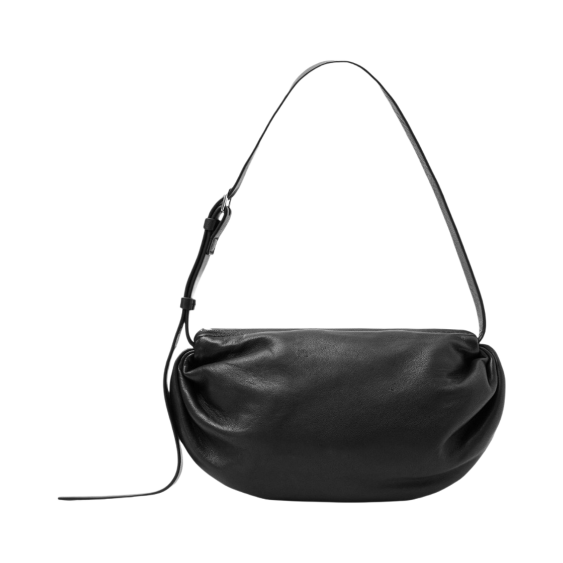 코스 개더드 레더 숄더백 블랙(COS Gathered Leather Shoulder Bag Black) - 1