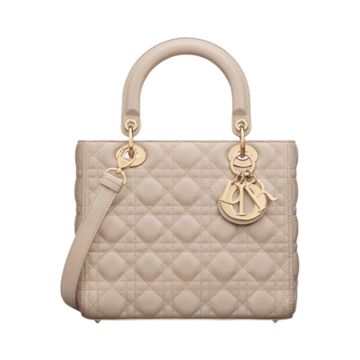 Dior Medium Lady Bag Powder Beige