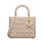 Dior Medium Lady Bag Powder Beige