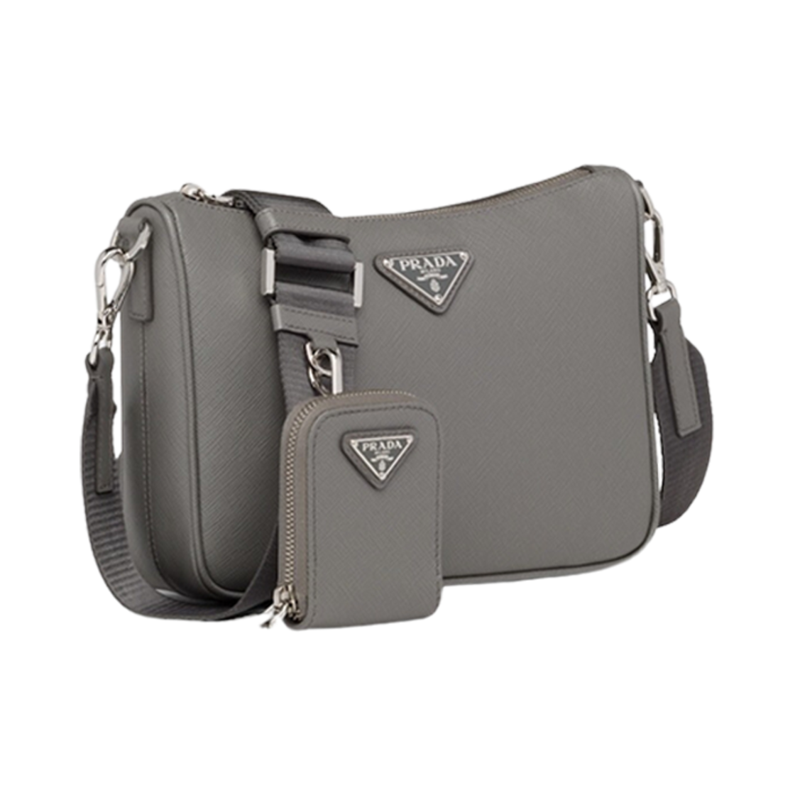 프라다 사피아노 레더 숄더백 마블 그레이(Prada Saffiano Leather Shoulder Bag Marble Gray) - 2