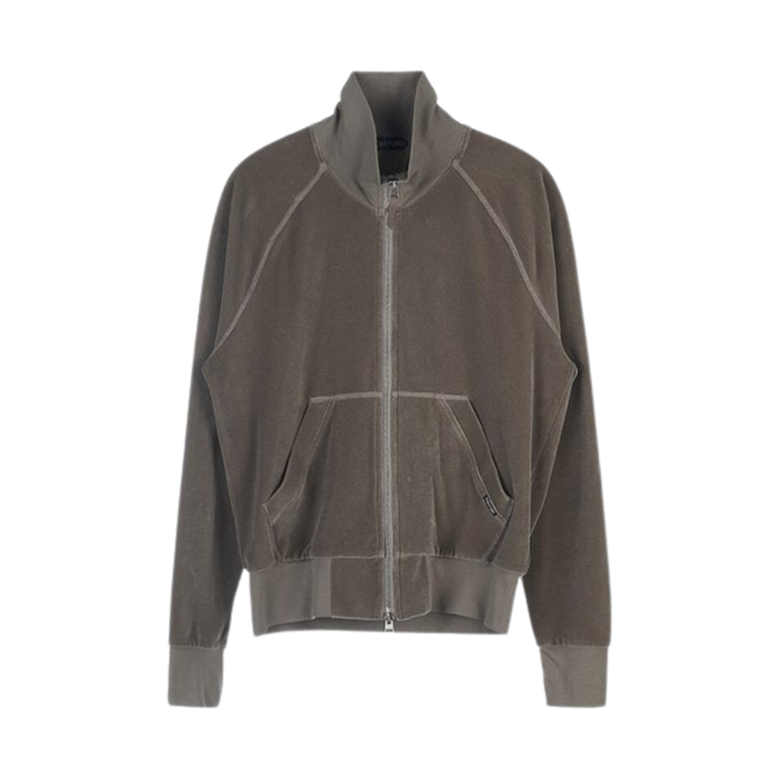 BA289-TFJ316-N14 Tom Ford Velvet Track Jacket Light Brown