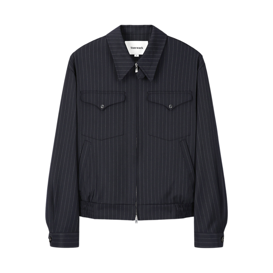 토니웩 핀스트라이프 더블 포켓 블루종 네이비(Tonywack Pinstripe Double Pocket Blouson Navy)