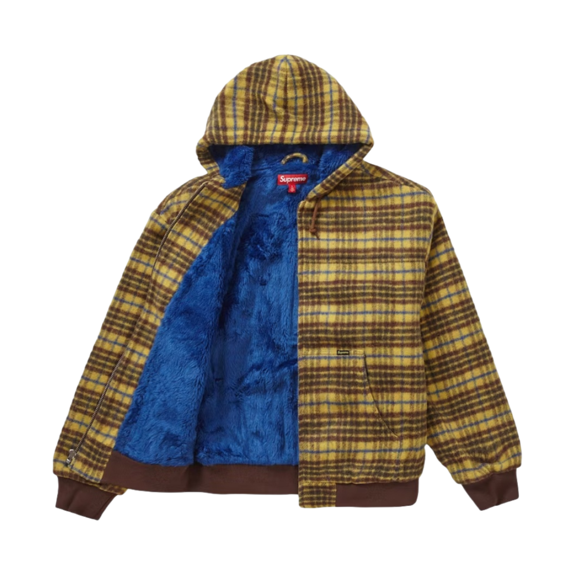 슈프림 플레이드 울 후드 워크 자켓 브라운 - 23FW(Supreme Plaid Wool Hooded Work Jacket Brown - 23FW) - 2