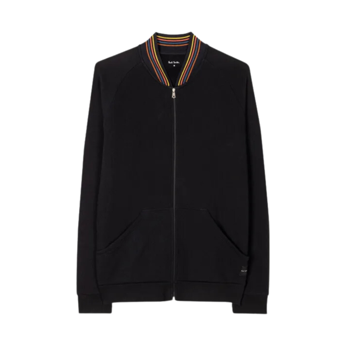 M1A-540M-AU807B-79 Paul Smith Cotton Artist Stripe Zip-Up Lounge Top Black