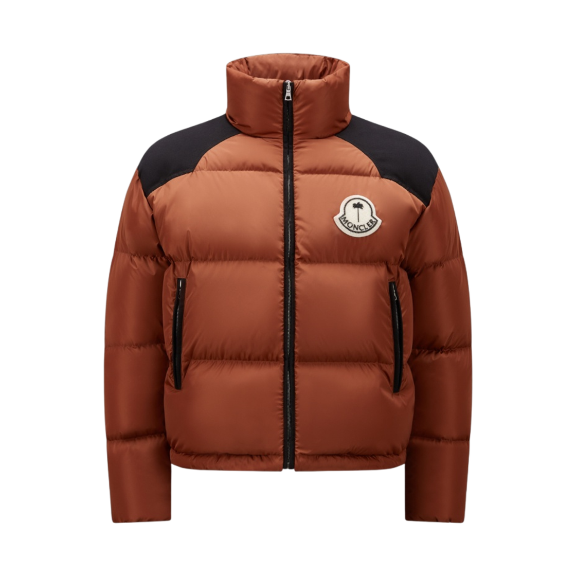 H2-09L-1A00002-M2341-370 Moncler x Palm Angels Nevin Short Down Jacket Brown- 22FW - 대표 이미지 #1