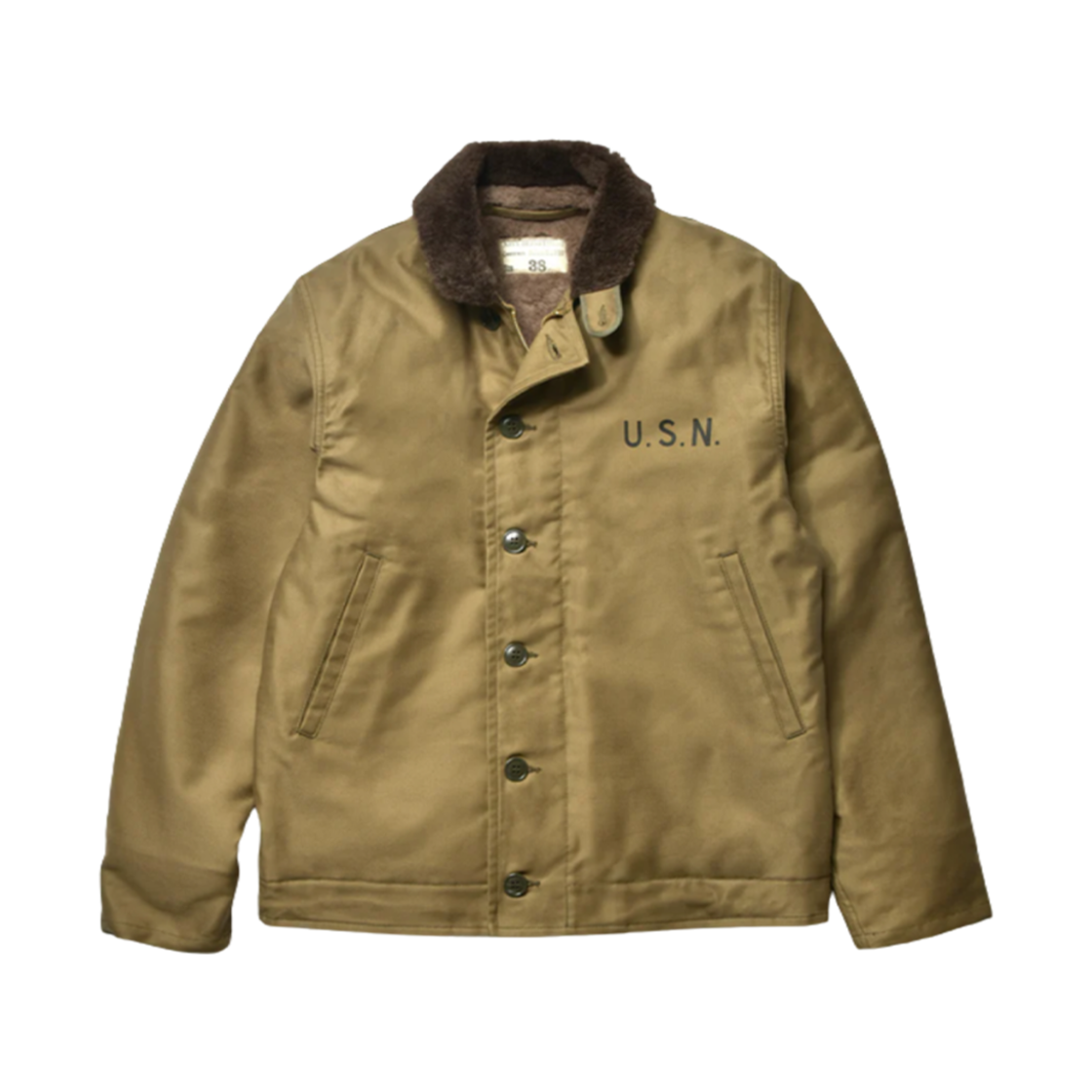 MJ22115-040 The Real McCoy's N-1 Stencil Deck Jacket Khaki