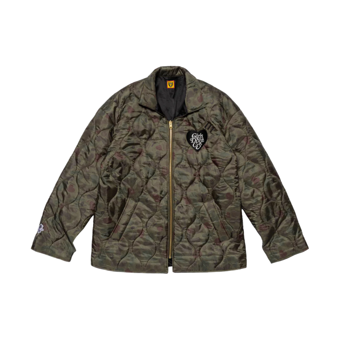 휴먼 메이드 x 베르디 걸스 돈 크라이 하트 카모 자켓 블랙(Human Made x Verdy Girls Don't Cry Heart Camo Jacket Black)