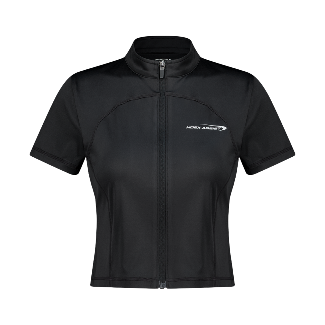 에이치덱스 우먼스 어시스트 숏 슬리브 집업 블랙(HDEX Womens Assist Short Sleeve Zip-Up Black)