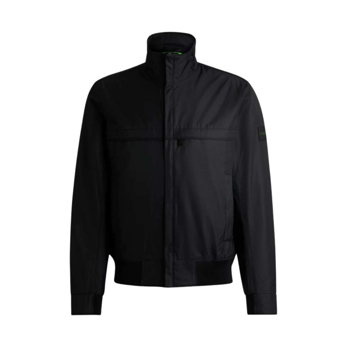 50295737-001 Hugo Boss Structured Ottoman Jacket With Concealed Zip Black