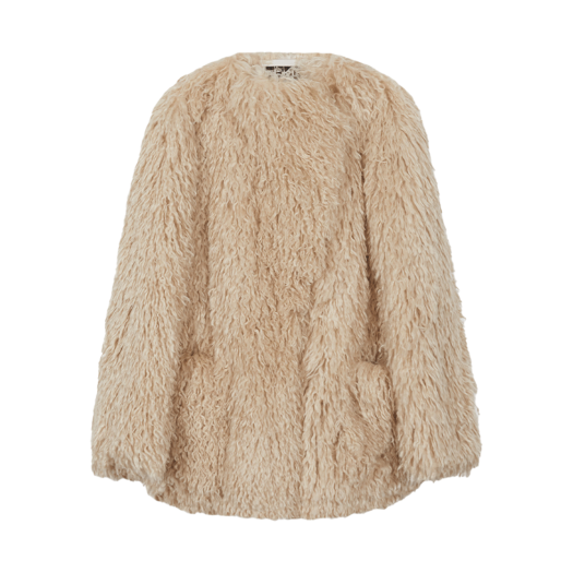 EEZ-1O353-JK08-LE EENK Zinter Faux Fur Jacket Light Beige