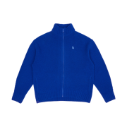 Ader Error Sig; TRS/BL Tag Knit Zip-Up 01 Z-Blue