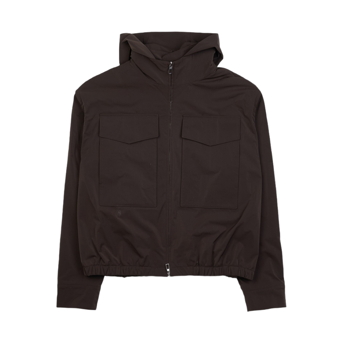 FAM7693-H0HD Loro Piana Elden Jacket Technical Fabric Dark Brown Marble Brown