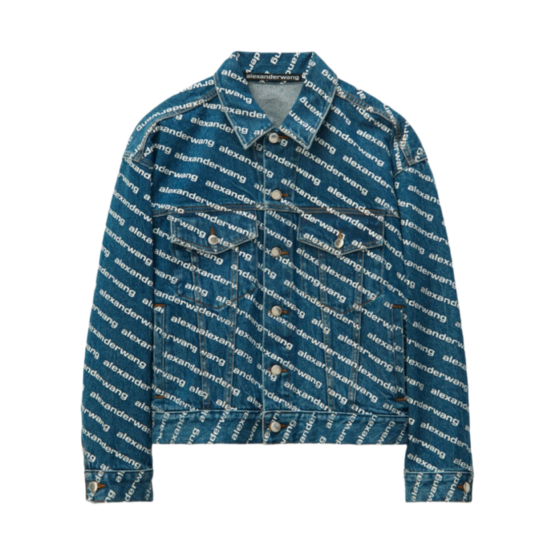 4DC1202645460 (W) Alexander Wang Game Logo Jacket Denim