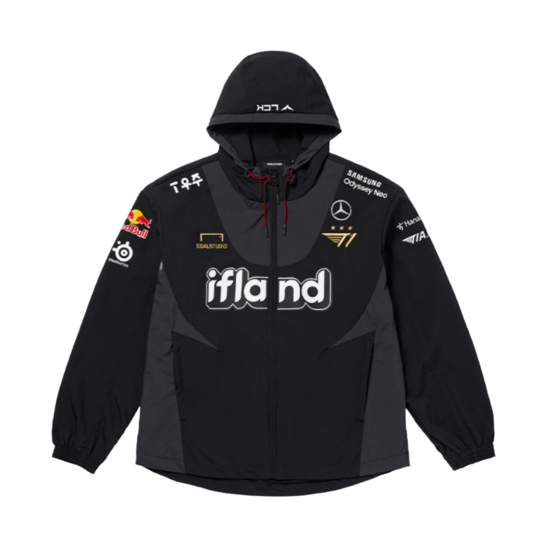 티원 2023 유니폼 월즈 자켓 블랙(T1 2023 Uniform Worlds Jacket Black)