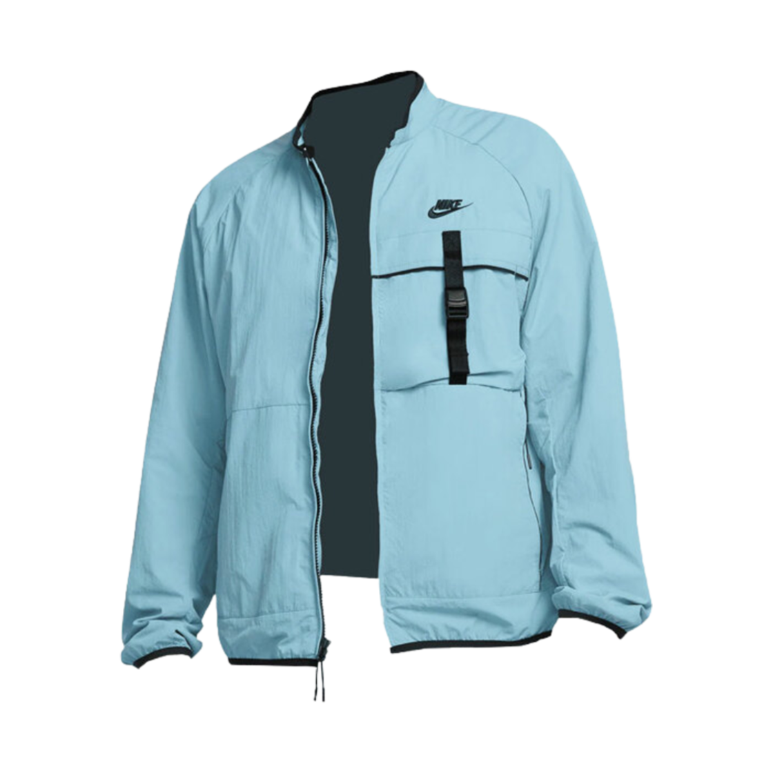 나이키 테크 우븐 자켓 데님 터콰이즈 블랙(Nike Tech Woven Jacket Denim Turquoise Black)