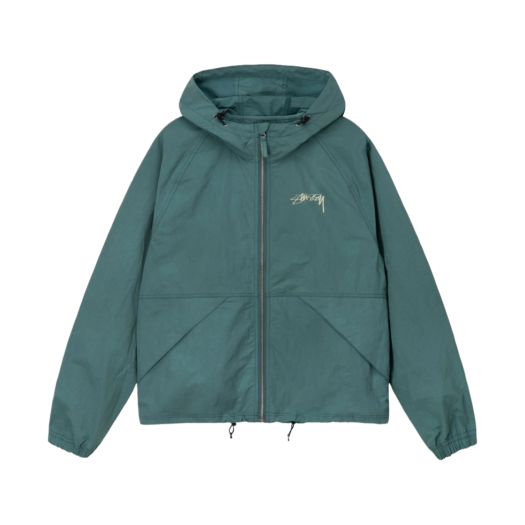 스투시 웨이브 다이 비치 쉘 자켓 그린 | Stussy | KREAM