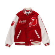 BAPE x Coca Cola Varsity Jacket Red