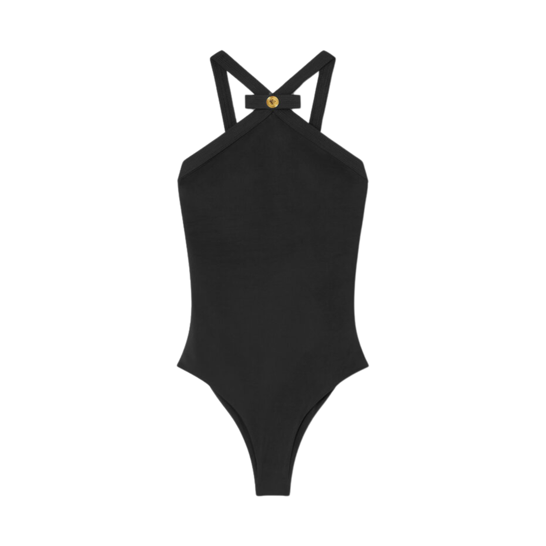 (W) 베르사체 지아니 리본 원피스 스윔수트 블랙((W) Versace Gianni Ribbon One-Piece Swimsuit Black)
