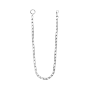 Balenciaga Element Flat Pants Chain Necklace Antique Silver