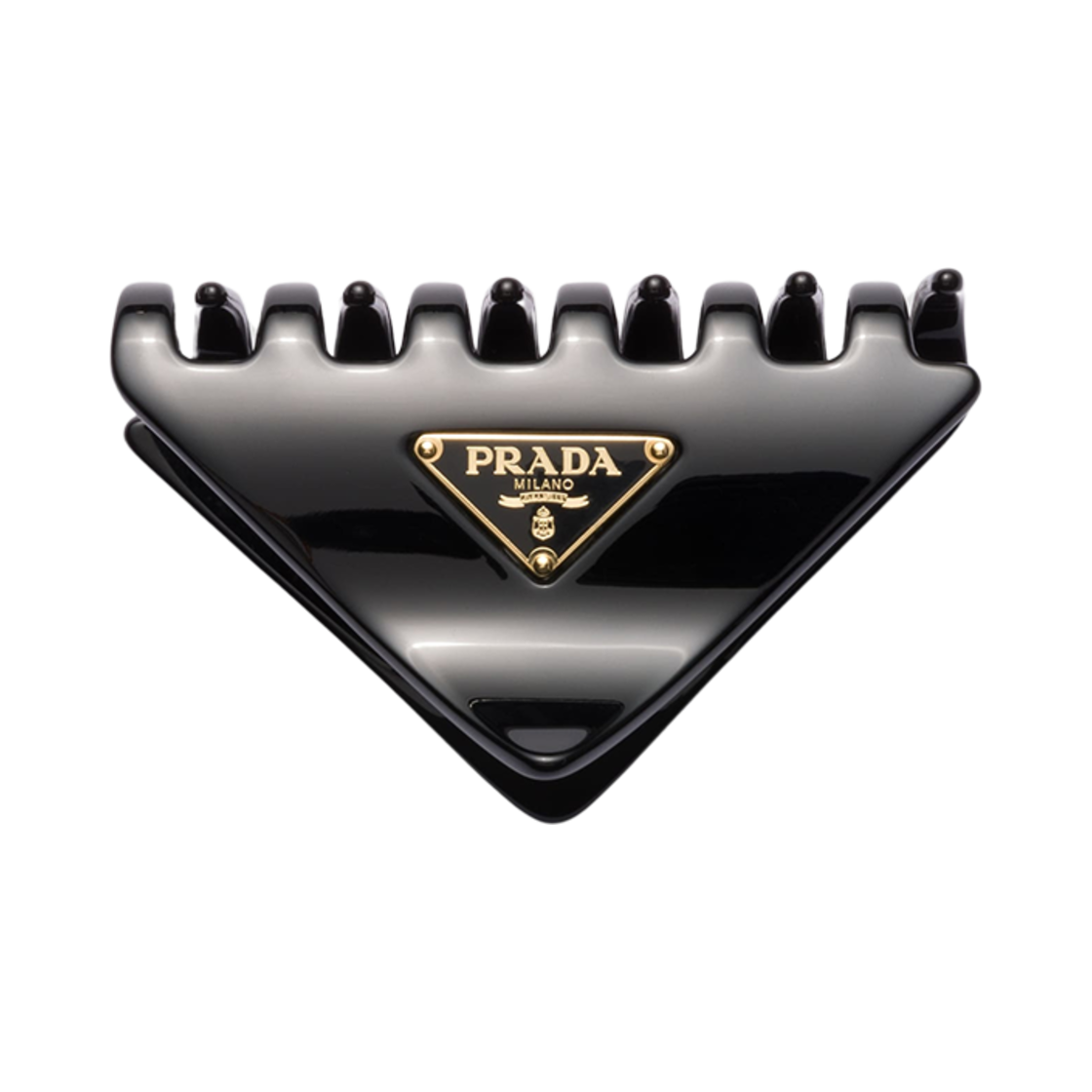 1IF175-2CN4-F0002 (W) Prada Plexiglas Claw Clip Black