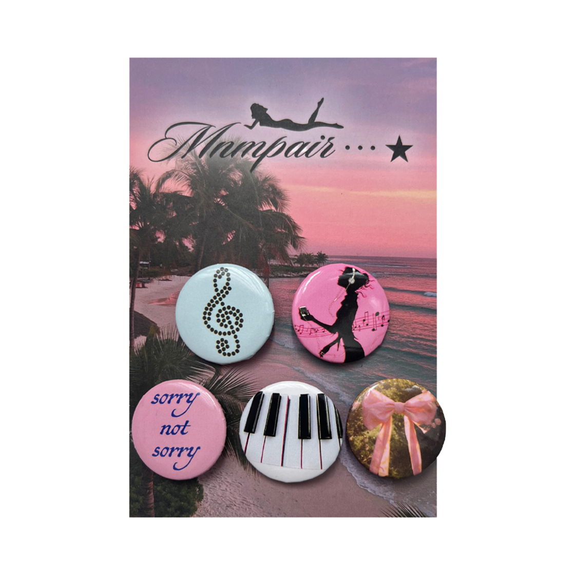 미니멀페어 뮤직 핀 버튼 팩(mnmpair Music Pin Button Pack)