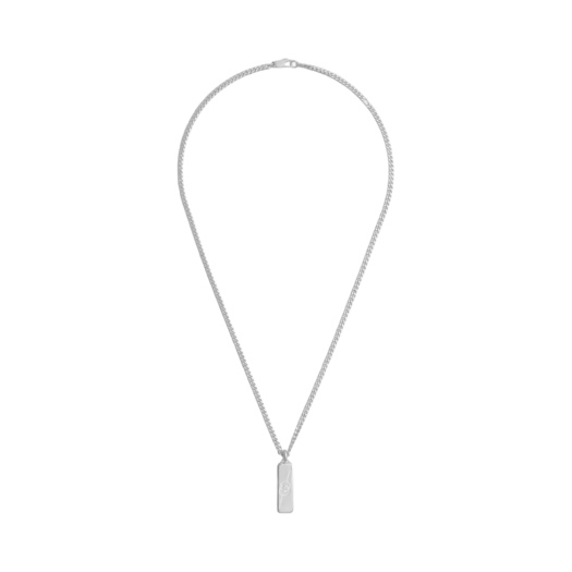 Gucci Diagonal Interlocking G Necklace 925 Sterling Silver
