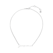 Jacquemus La Chaine Signature Logo Chain Necklace Silver