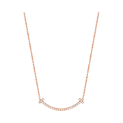 Tiffany & Co. Tiffany T Smile Pendant Medium Rose Gold Diamonds