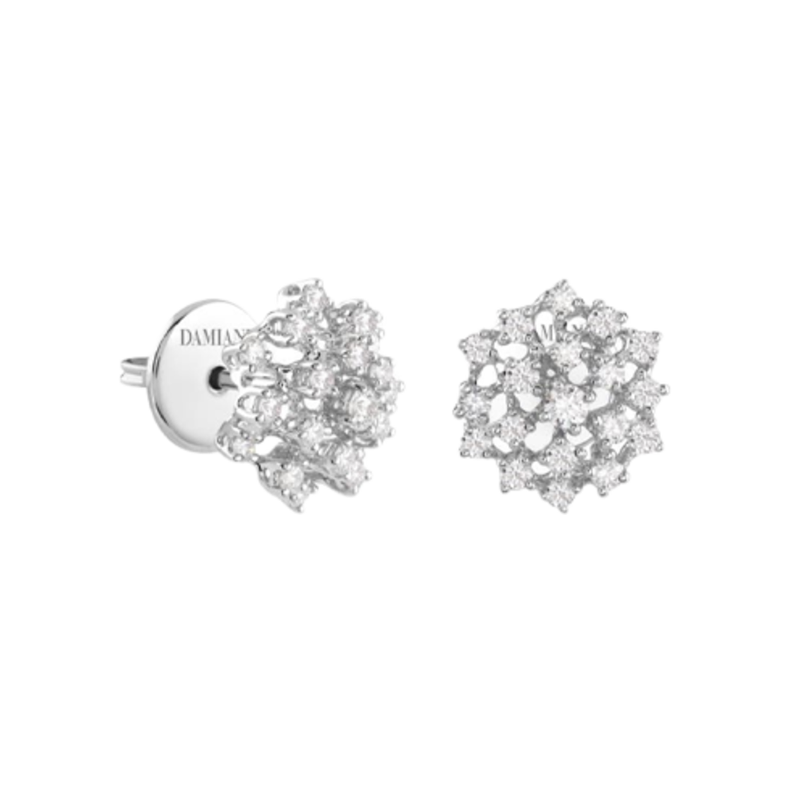 20106422 Damiani Mimosa Diamonds Earrings White Gold