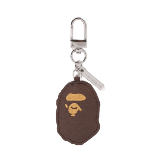- BAPE Ape Head Keychain Brown