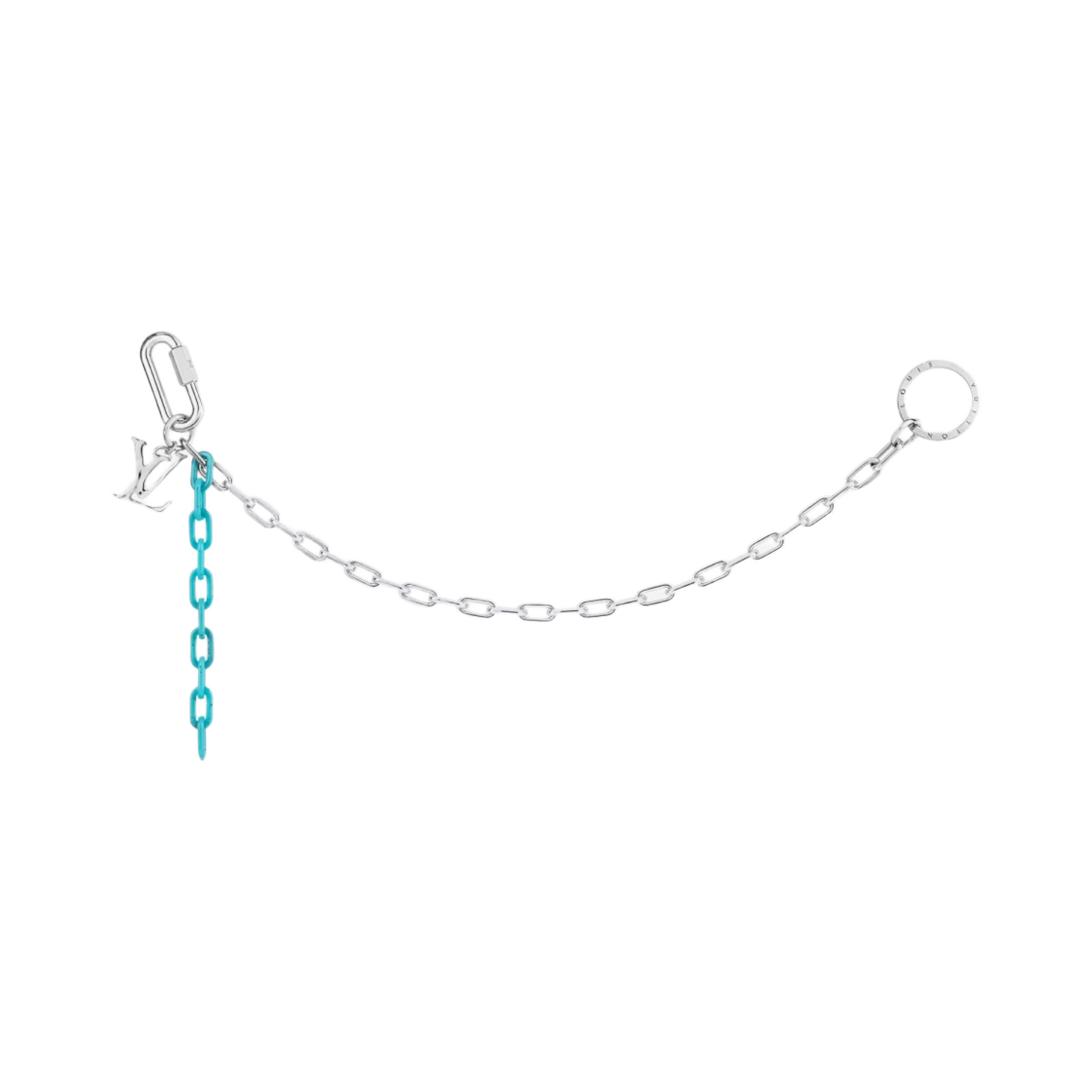 루이비통 LV 쉐이프 백 참 & 키 홀더 실버 블루(Louis Vuitton LV Shape Bag Charm and Key Holder Silver Blue) - 1