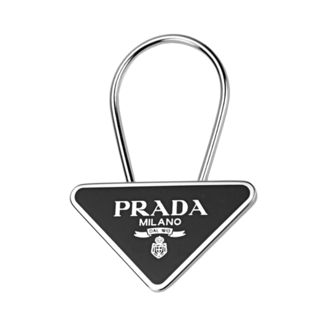 프라다 메탈 키링 블랙 실버(Prada Metal Keyring Black Silver) - 1