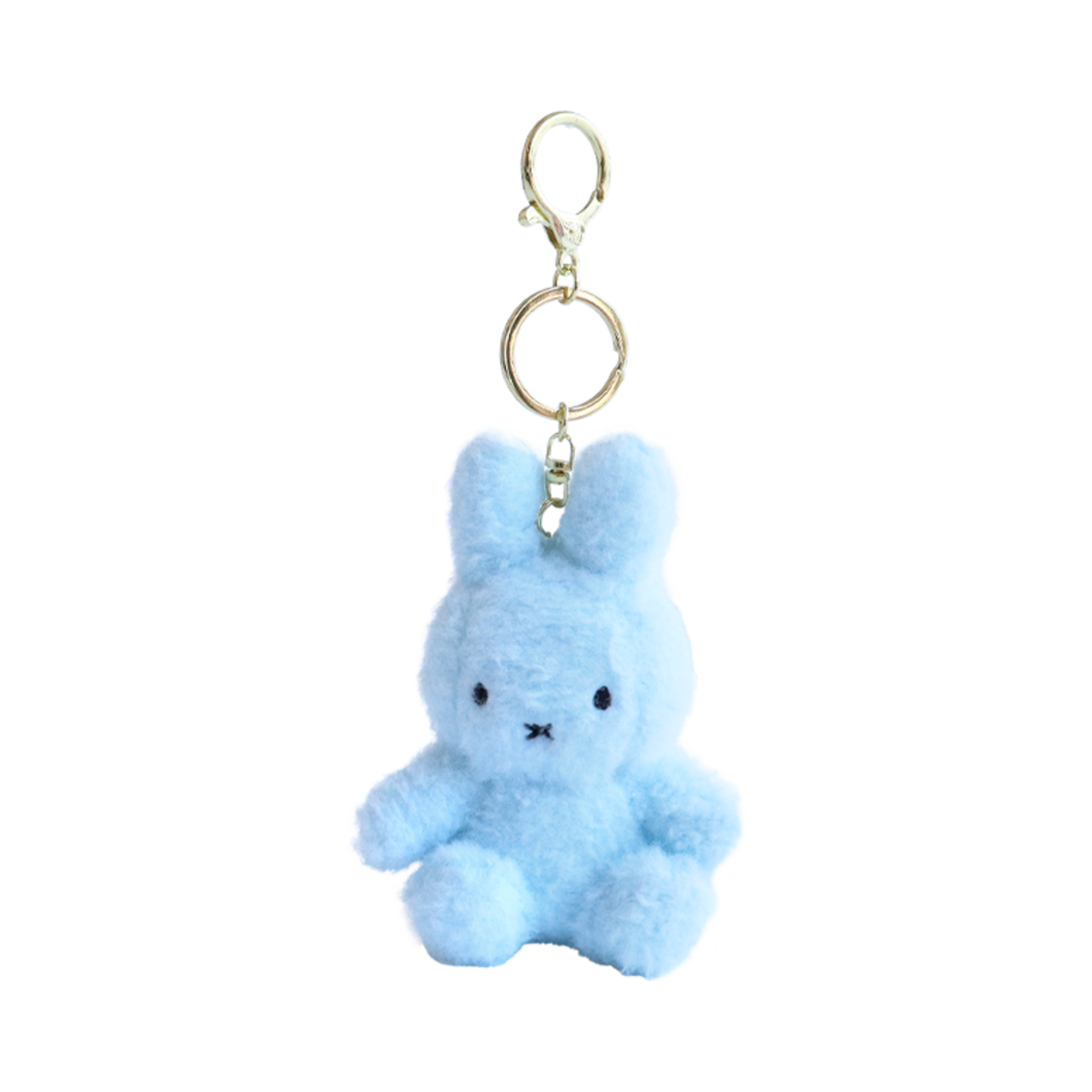 2766-50 Many a Little Miffy Sitting Creamy Key Ring Skyblue