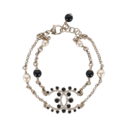 Chanel Pearl CC Logo Bracelet